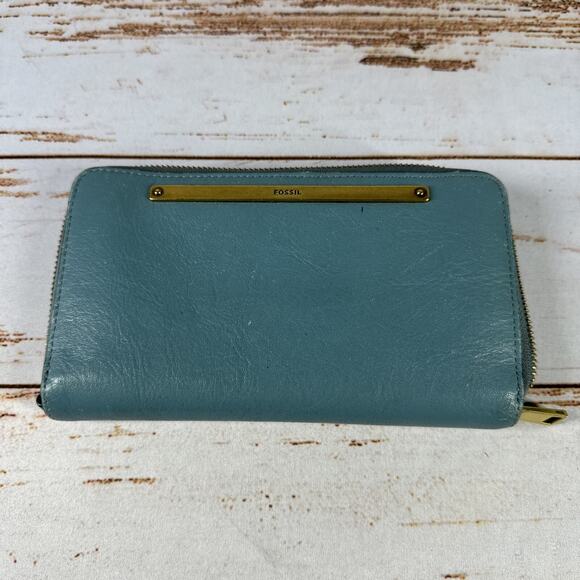 Fossil Liza Slim Leather Bifold Women's Wallet Organizer Clutch - Pre-owned - Picture 1 of 7